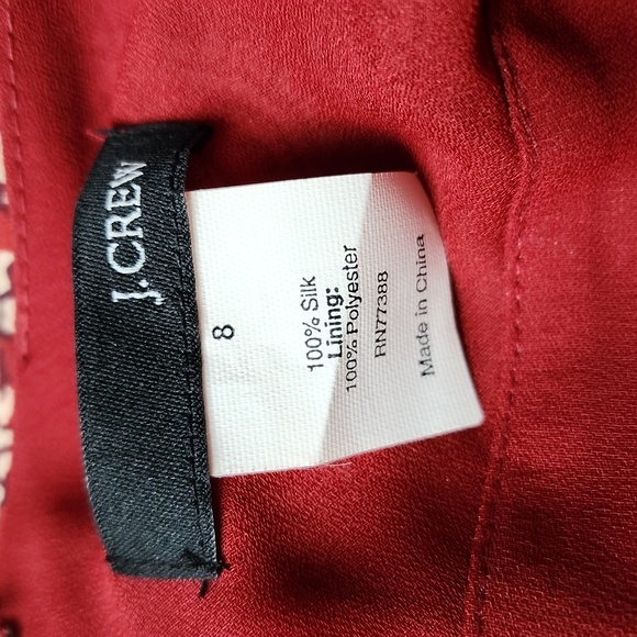 Y2K Vtg J. Crew 100% Silk Empire Waist Top Tie Spaghetti Strap Slip Midi Dress 8 - Picture 8 of 10